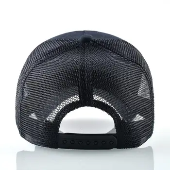 Unisex Medvilnės Snapback kepurės vyrams Siuvinėjimo vilkas Beisbolo kepuraitę Moterų Kvėpuojantis Akių Trucker Kaulų gaidys Hip-Hop skrybėlės