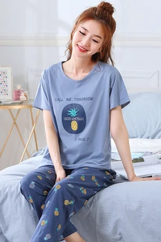 Vasaros Medvilnės Pižama Namų Kelnės Moterims Sleepwear Plonas Pyjama Moterų Kelnes Moterų Atsitiktinis Lady Namų Drabužiai Plius Dydis XXL, 3XL 4XL 5XL