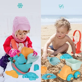 Vasaros Minkšti Plastikiniai Kūdikių Paplūdimio Žaislai Vaikams Akių Maišą Vonios Žaidimų Rinkinys Beach Party Krepšelį Kibirą Smėlio Formų Įrankį Vandens Žaidimas Žaislai, Dovanos