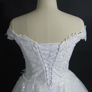 Vestido de Noiva Princesė Vestuvių Suknelė 2021 Off Peties, Aplikacijos, Nėrinių Brangioji, Uždusęs Kamuolys Suknelė Vestuvių Suknelė Chalatas De Mariee