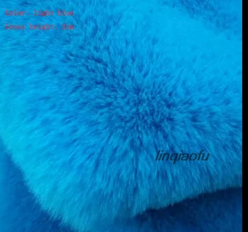 Vientisos spalvos imitacija triušio plaukų korėjos aksomo sofa-lova, pagalvėlė skara dirbtinis didelis kailių pliušinis mišraus audinio