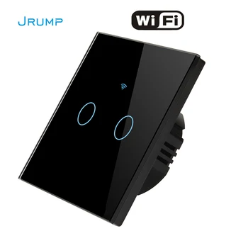 Wifi Smart Touch Jungiklis šviesų Jungikliai Belaidis Nuotolinis Valdymas Sieninio Jungiklio Su Alexa Echo 