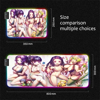 XGZ Pelės Mygtukai Kilimų RGB Big Ass Anime Pelės Mygtukai Seksuali Mergina, LED Nešiojamojo kompiuterio Pelės Padas Krūties Krūtinės Apdailos Žaidimas Pc Pelės USB Kabelis