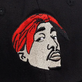 1 Vnt 2PAC Bžūp Tupac Shakur Bžūp Repo Atlikėjas Hip-Hop Beisbolo Kepurės, Galvos Portretas Medvilnės Unikali Asmenybė Gerbėjai Snapback Tėtis Skrybėlę
