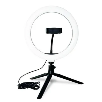 10 Colių LED Žiedo Šviesos Lempos Selfie Telefono Kamera Studija Trikojis Stovas Vaizdo Pritemdomi Reguliuojamas Kampas GK99