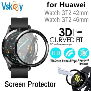 100VNT 3D Krašto Minkšta Plėvelė Huawei Wath GT 2 42mm Pilnas draudimas Screen Protector GT2 46mm Apsauginės Plėvelės (Nr. Grūdintas Stiklas)