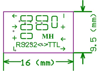 100vnt MCU mini RS232 MAX3232 lygį į TTL lygio konverteris valdybos serial konverteris valdybos modulis