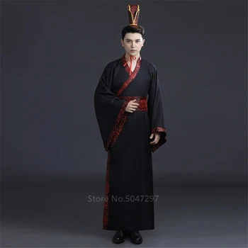 12Color Kinų Stiliaus Drabužiai Suaugusių Vyrų Hanfu Tradicinis Naujųjų Metų Azijos Suknelė Senovės Derliaus Dinastijos Drabužius Ilgai Rūbeliai