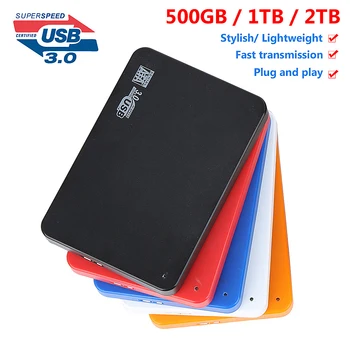 2,5 colio Išorinį Kietąjį Diską, USB 3.0 500GB 1 TB 2TB Storage HDD Išorinį Kietąjį Diską Nešiojamas HD Kietasis Diskas Staliniams kompiuteriams 