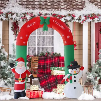 4Type Milžinišką Arch Santa Claus Sniego Pripučiami Sodo Kieme Arka, Kalėdų Papuošalai Kalėdų Naujųjų Metų Festivalis Šalių Rekvizitai Dekoras