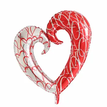 50Pcs 40inch Milžinišką Tuščiaviduriai Širdies Formos Folija Balionus Valentino Dieną Vestuvių Dekoracijos Didelė Raudona Širdis Helio Globos