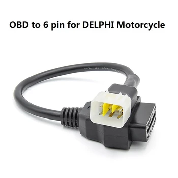 6 Pin OBD 16 Pin Adapteris Kabelio Motociklo Gedimų Nustatymo Jungtis DELPHI