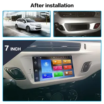 Android 9.0 Automobilio DVD Grotuvas GPS Navigacija Citroen C3 DS3 2010-2016 Auto Radijas Stereo daugialypės terpės grotuvas, Diktofonas HeadUnit