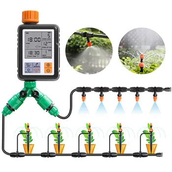 Automatinė drėkinimo sistema, elektroninis vandens laikmatis lcd ekranas purkštuvų valdiklio, lauko sodo protingi laistymo įrenginys