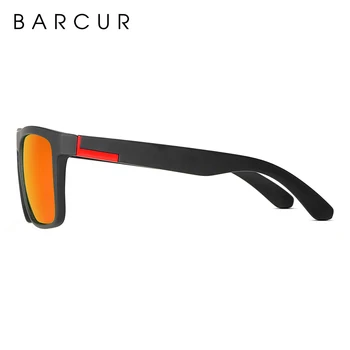 BARCUR Sporto Derliaus Prekės ženklo Mados Juodi Akiniai nuo saulės Vyrams Poliarizuota Vairavimo Saulės Akinių Mados Vyras Oculos Gafas Akiniai