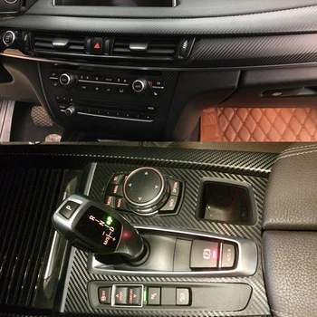 BMW X5 F15/X6 F16 Interjero Centrinis Valdymo Pultas Durų Rankena (3D/5D Anglies Pluošto Lipdukai Lipdukai Automobilio stilius Accessories
