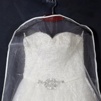 Bridal Gown Vestuvinė Suknelė Saugojimo Krepšys Kvėpuojantis Drabužis Dulkių Įrodymas Dangtis