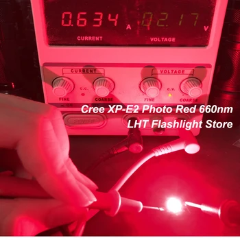 Cree XP-E2 30 P2 Nuotrauka Red 660nm LED Spinduolis su KDLITKER DTP Vario MCPCB (1 pc)