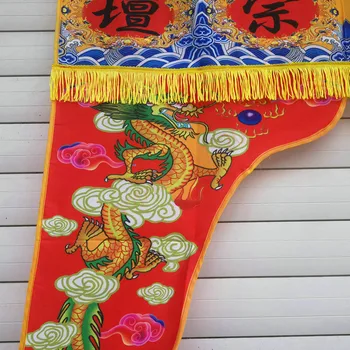 Daoizmas reikmenys, kranas plokštelės medžiaga, drakonas ir Feniksas stalo perimetrą, Bagua Dievo palapinė, raudona Wanfa Zong altoriaus