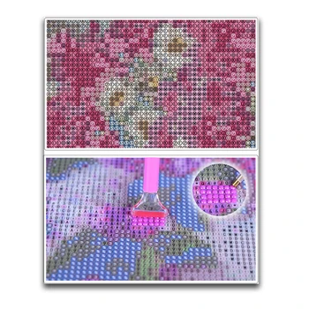 Diamond Tapybos kvadratiniu Vaizdingas Diamond Siuvinėjimo Kryželiu Tigras Paukštis, Povas Diamond Mozaikos Gėlių Cirkonio XY1