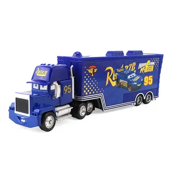 Disney Pixar Cars 3 Rungtynės Versija Žaibas McQueen Mack Dėdė Sunkvežimių 1:55 Diecast Metalo Lydinio Automobilių Modeliu Vaikų Žaislas