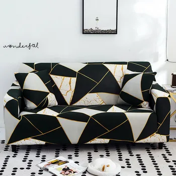 Elastinga Sofa Cover Ruožas Slipcover Grupinių Namų Dekoro Kambarį Geometrinis Sofos Dangtelio Kampas Fotelis Dangtis