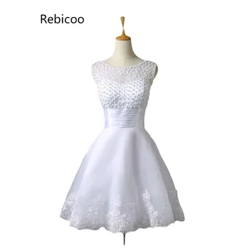 Europos Retro duobute trumpas baltos suknelės, plius dydis