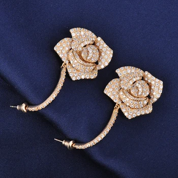 GAOLA Rose aukso Spalvos tabaluoti auskarai,puikus dizainas,AAA kubinis cirkonis mados geriausios kokybės GLE4642