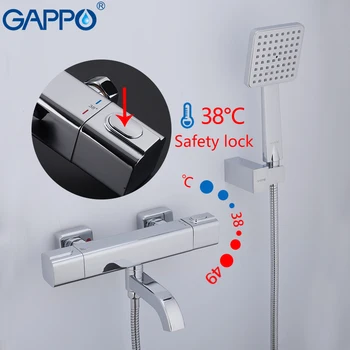 GAPPO Dušo Maišytuvai, termostatiniai vonios maišytuvas su termostatu prie sienos tvirtinamas dušo maišytuvas krioklys tapware dušo galva