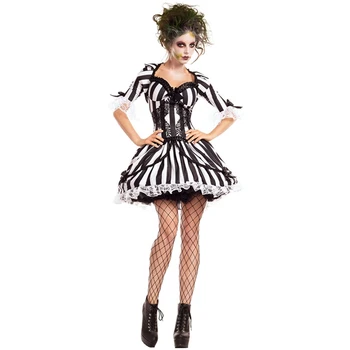 Halloween Zombie Vaidmuo Žaisti Karalienės Širdies Cosplay Baisu Kostiumas Klounas Siaubo Nuotaka Perukas Išgalvotas Moterų Suknelė Karnavalas Šalis