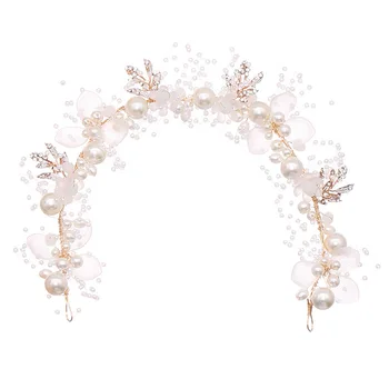Japonija ir Pietų Korėja, naujas produktas, gėlių pearl lankelis nuotaka bridesmaid, laukinių plaukų juosta ponios Vestuvių tendencijos galvos papuošalai