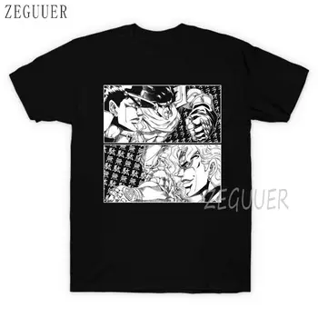 Jojo ' s Bizarre Adventure Jotaro Star Platinum Dio Pasaulyje, Kovoti Su T Shirt Vyrai Negabaritinių Drabužius Atsitiktinis Marškinėliai Estetinės T-shirt