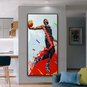 Kobe Bryant Drobės Tapybos Žinomas Krepšinio Superžvaigždė Meno Plakatas Namų Puošybai Miegamojo Sienos Nuotrauką Dovana Krepšinio Sirgaliai