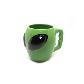 Kūrybos Svetimų svetimų modeliavimo puodelis, žalia užsienietis kavos pieno keramikos puodelis, asmenybė įdomi, gera dovana