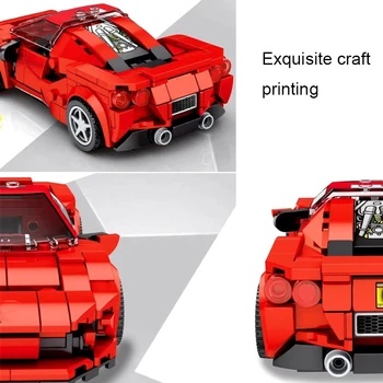 Kūrėjas Greitis Čempionų Lenktynių Automobilių F8 Tributo Žaislinius Automobilius Blokai Klasikinis Modelis Plytų Vaikams Dovanų Suderinama 76895