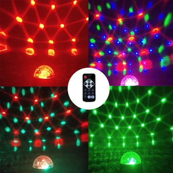 Lazerinis Projektorius Įjungtas Sukasi Diskoteka Kamuolys Šalis Strobe 3W RGB LED Scenos Šviesos Kalėdų Namuose KTV Vestuvių Parodoje