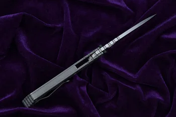 LEMIFSHE SMG Sulankstomas Peilis D2 peiliukų Titano rankena Vario plovimo virtuvė lauke medžioklės naudingumas Peiliai EDC Įrankiai