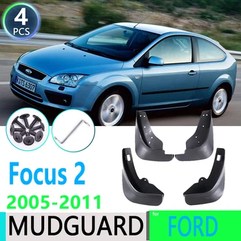 Mudflap už Ford Focus MK2 2 MK2.5 Sedanas 2005 M. - 2011 M. Automobilio Sparnas Mudguard Purvo Atvartais Guard Splash Atvartu Purvasargių Automobilių Reikmenys