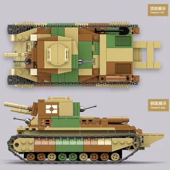 Naujas 528pcs WW2 Bakas Serijos Tipas 89. I-EITI vidutinį Tanką Blokai Modelis Plytų WW2 Karinės Duomenys Žaislai Vaikams
