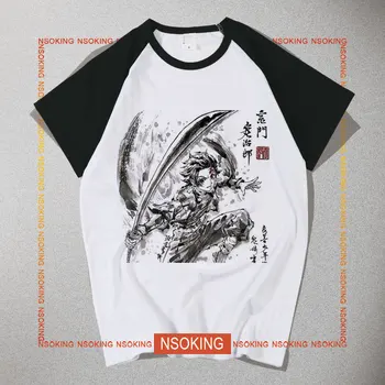 Naujas Demon Slayer Kimetsu nr. Yaiba Tanjiro Kamado Tanjirou T-shirt cosplay Kamado Nezuko marškinėliai Mados Vyrai Moterys Tees