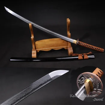 Nekilnojamojo Japonijos Katana Sulankstyti Plieno Ašmenys Lankstymo 800layers Su Groove Samurajus Kardas Full Tang Ryškumą Tiekimo