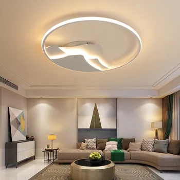Paviršiaus Sumontuoti LED Lubų Šviesos Blizgesio Luminaria Už Kambarį Aliuminio Nuotolinio Valdymo Lubų Šviestuvai, Patalpų Apšvietimas Plafon