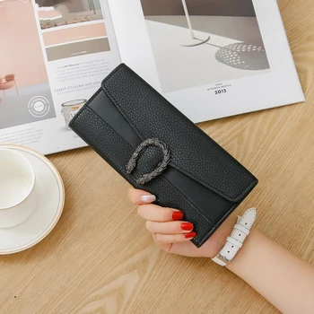 Prabangus ilgas piniginė moterims dizaineris rankinėje Moterų mados odos sankabos pinigų maišas, rankinės kortelės Turėtojas atveju moneta kišenėje