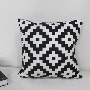 Sofos pagalvėlė padengti kėdė apdailos pagalvėlė motyvacinį laišką pagalvės užvalkalą juodos ir baltos spalvos užvalkalas geometrinis modelis mesti pagalvės