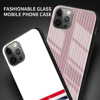 Tomas Rudos spalvos Grūdintas Stiklas Telefono dėklas skirtas iPhone SE 12 Pro Max 12 X Mini XS XR Fundas 