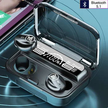 TWS HD Skambinkite Ausinių Vandeniui Ausines Bluetooth 5.1 9D Triukšmas Atšaukimas Ausinės Belaidžio Sporto Belaidžio 