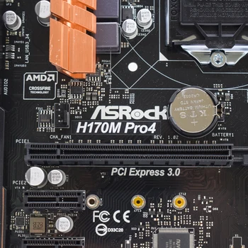 Už ASRock H170M PRO4 LGA 1151 M. 2 sąsaja MATX H170 pc motininę plokštę ddr4 Palaiko 6-oji/7-oji HDMI 64GB Darbalaukio Naudoti pagrindinėse plokštėse