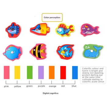 Vaikų Pažinimo Magnetinio Žvejybos Žaislai, Lauko Mediniai Žaislai Magnetinio Žaidimai Žvejybos Žaislas Juokinga 3D Žuvies Berniukai Mergaitė Dovanos