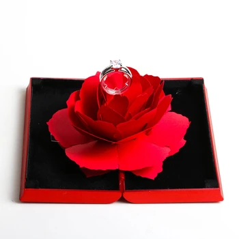 Valentino Dienos dovanų naujus vadovus, sulankstomas black box raudonas apskritimas rose papuošalų dėžutė gimtadienio dovana
