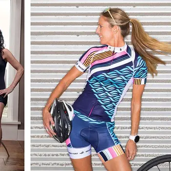 Vasaros moterų dviračių džersis kostiumėlis betty dizaino, sporto drabužiai pro komandos ciclismo maillot šortai, kombinezonai su antkrūtiniais greitai-sausas kvėpuojantis audinys dviratį